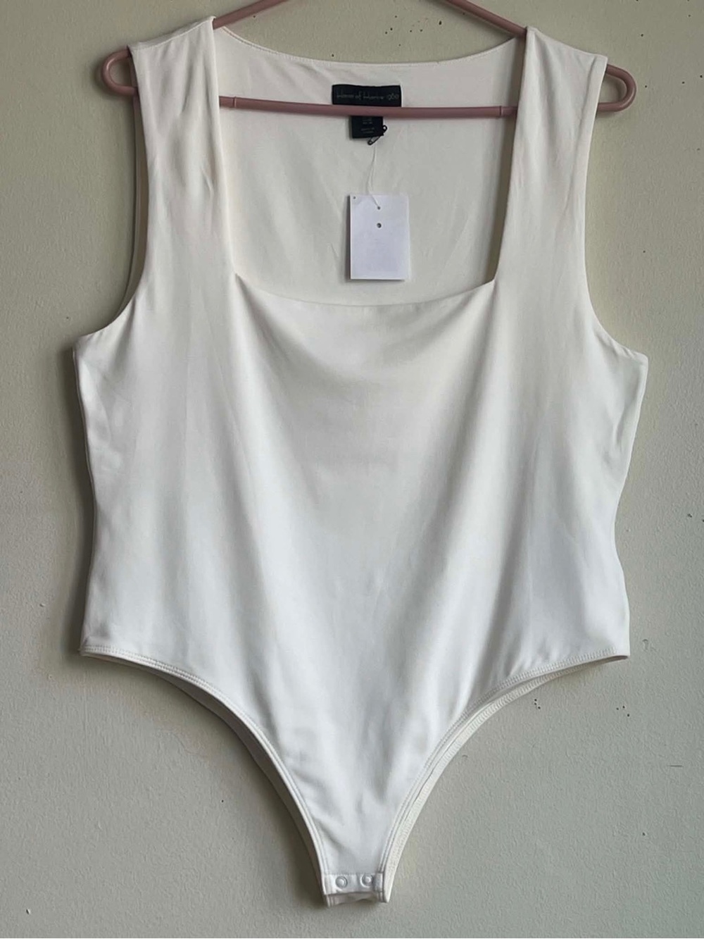 House of Harlow 1960 Ivory Scoop Neck Bodysuit